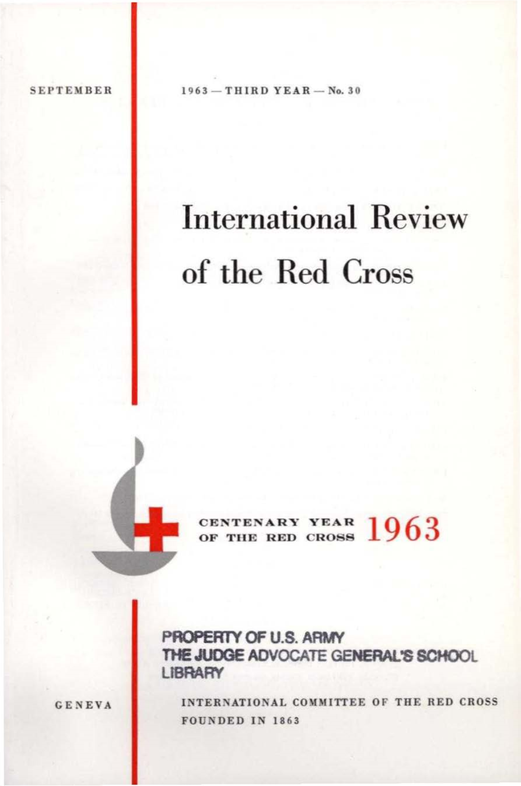 International Review of the Red Cross, September 1963, Third Year