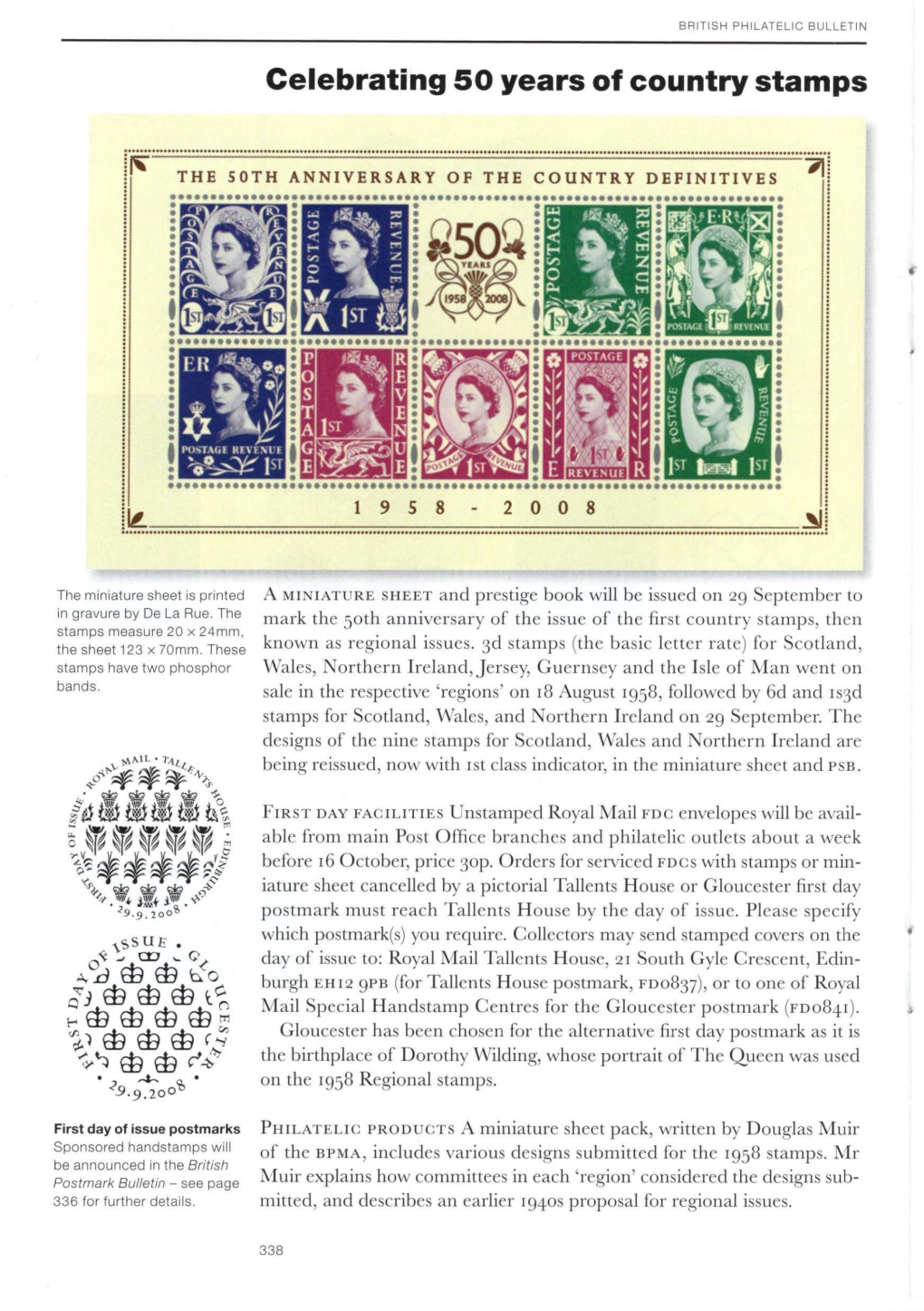 Pb4511 50Th Anniversary of the Country Definitives