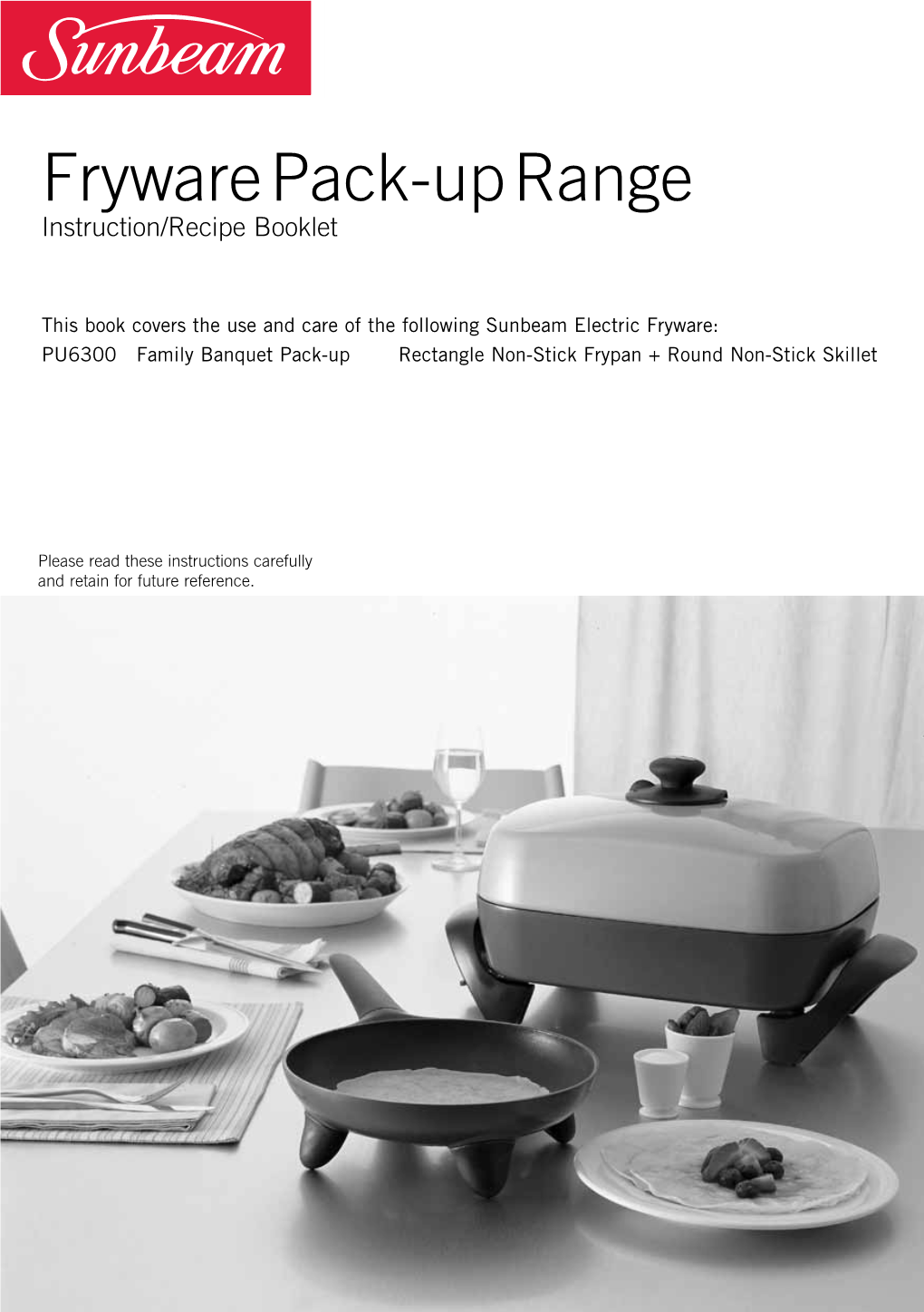 Fryware Pack-Up Range Instruction/Recipe Booklet