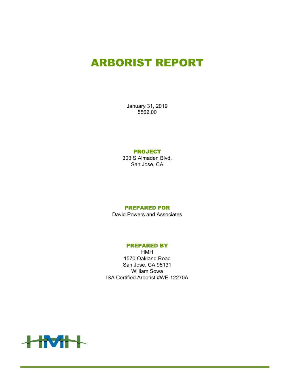 Arborist Report