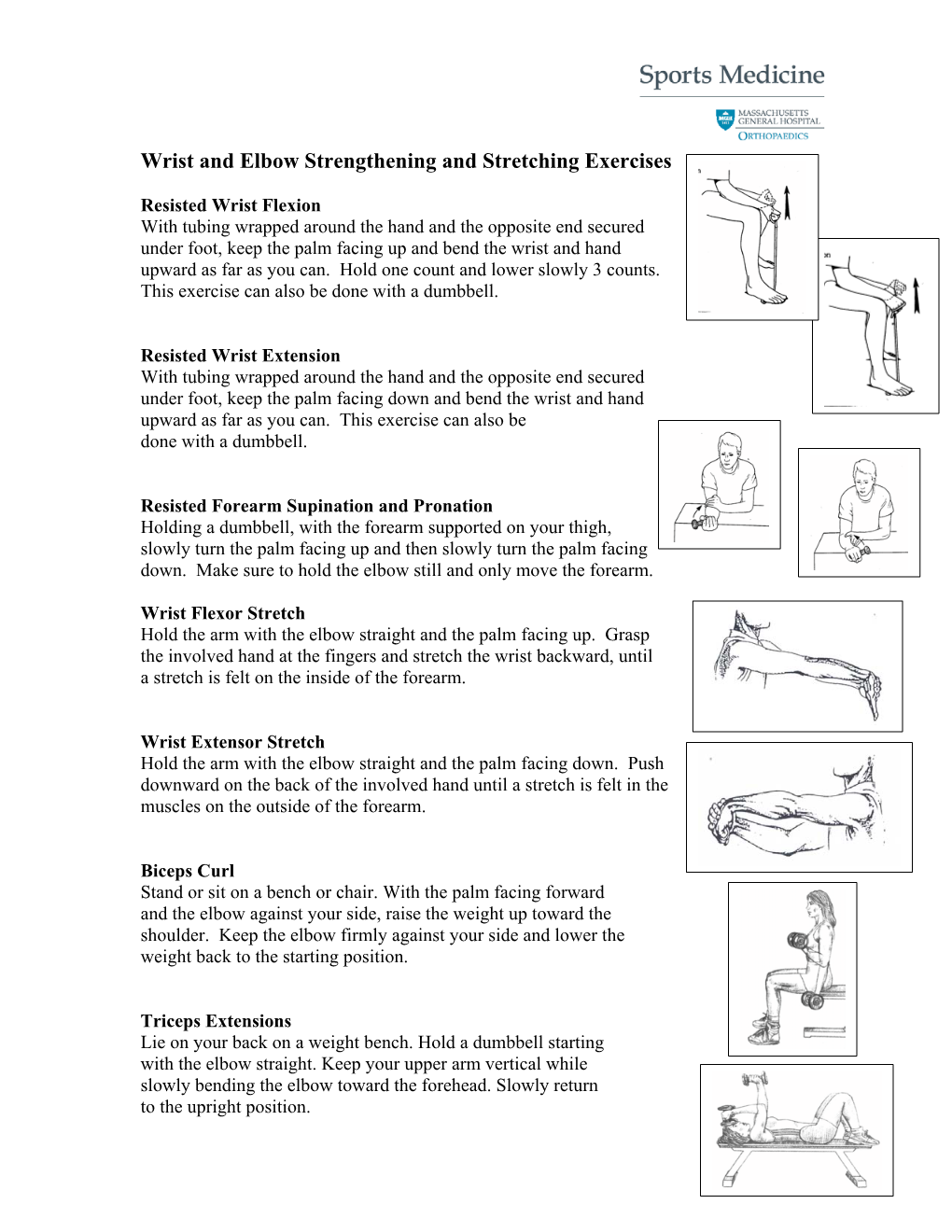 Wrist and Elbow Strengthening and Stretching Exercises