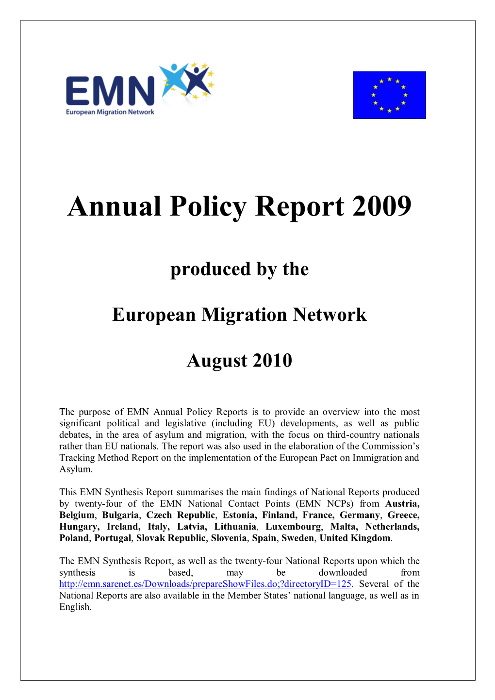 Emnannual Policy Report 2009