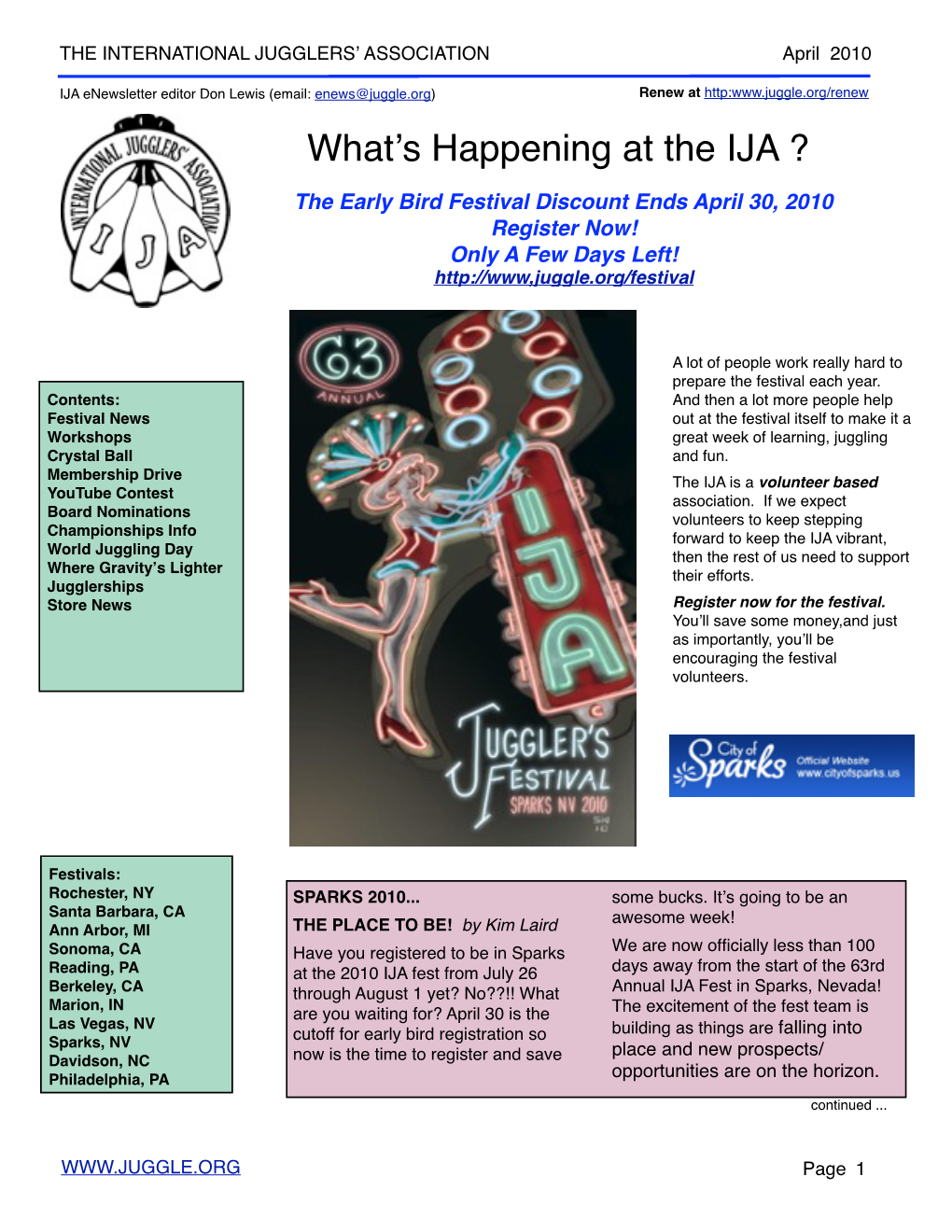 Whatʼs Happening at the IJA ?