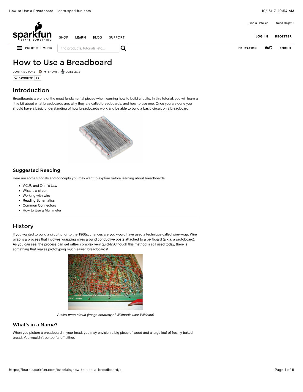 How to Use a Breadboard - Learn.Sparkfun.Com 10/15/17, 10�54 AM � Find a Retailer Need Help?