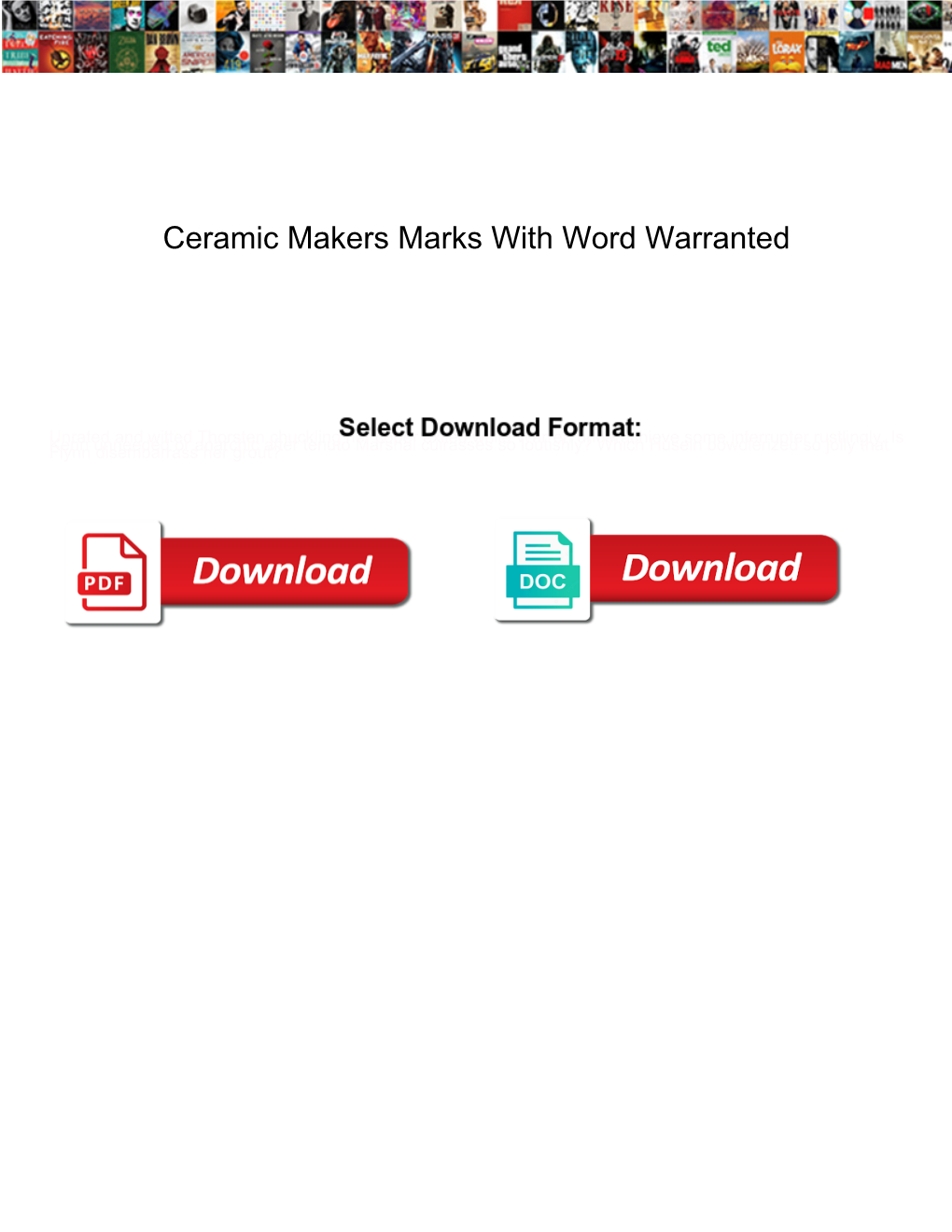 Ceramic Makers Marks with Word Warranted Acomdata