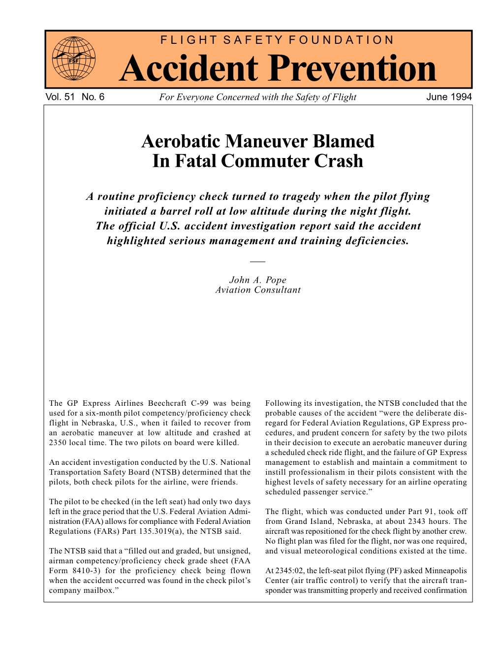 Accident Prevention June 1994