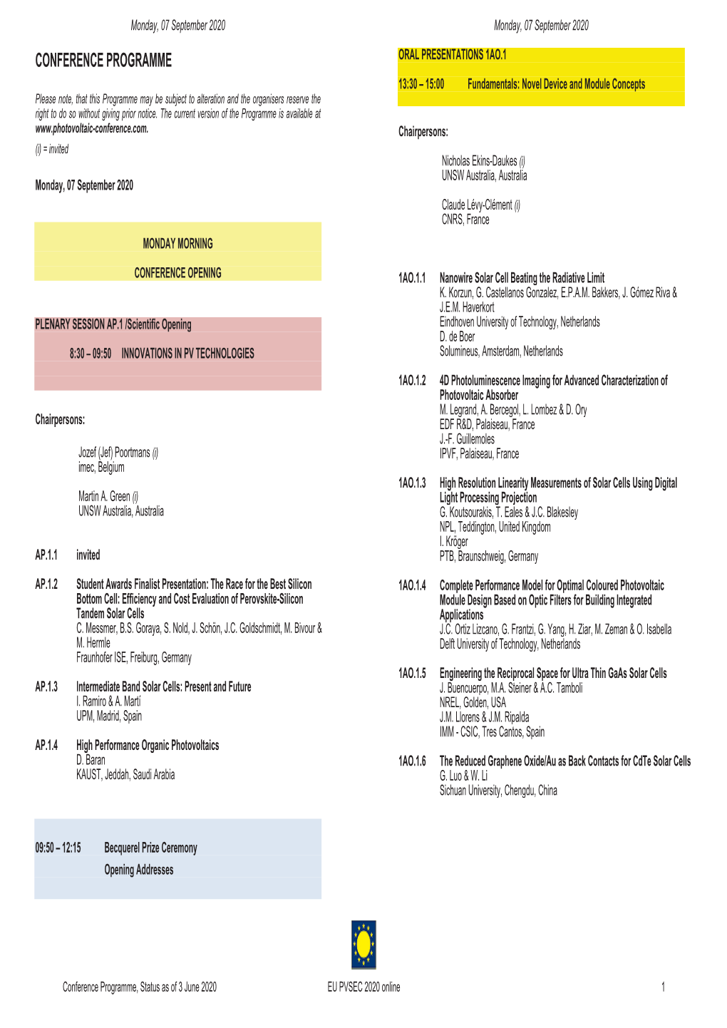 Conference Programme