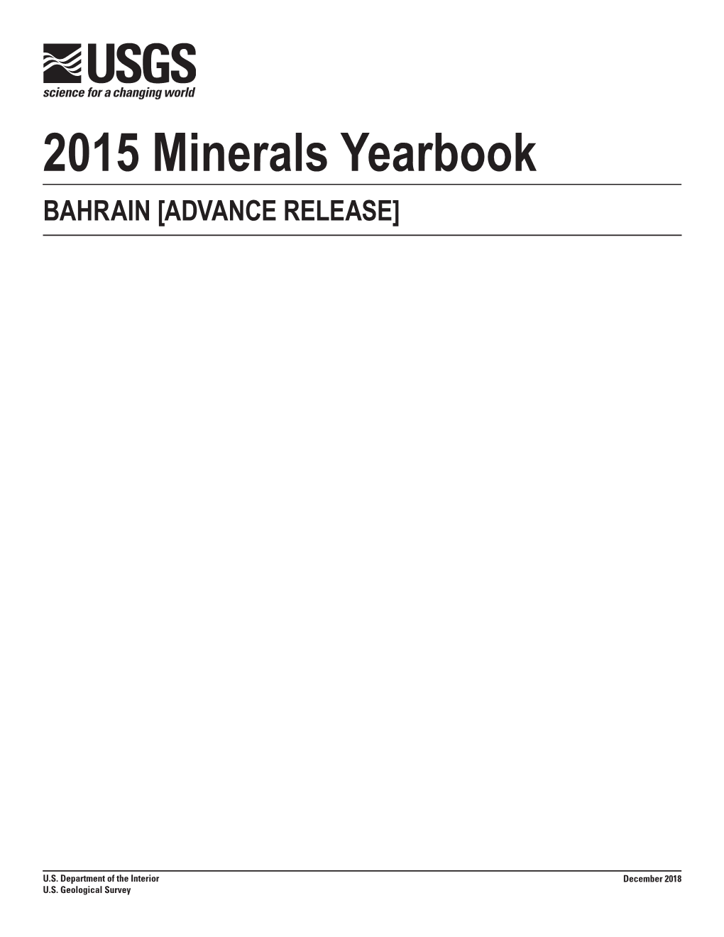 The Mineral Industry of Bahrain in 2015