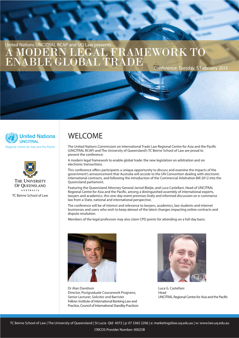 A Modern Legal Framework to Enable Global Trade: the New Legislation on Arbitration and on Electronic Transactions