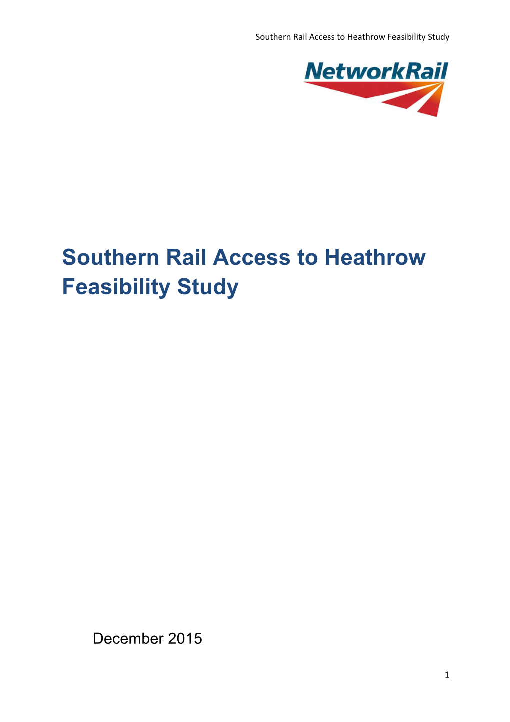 Southern Rail Access to Heathrow Feasibility Study