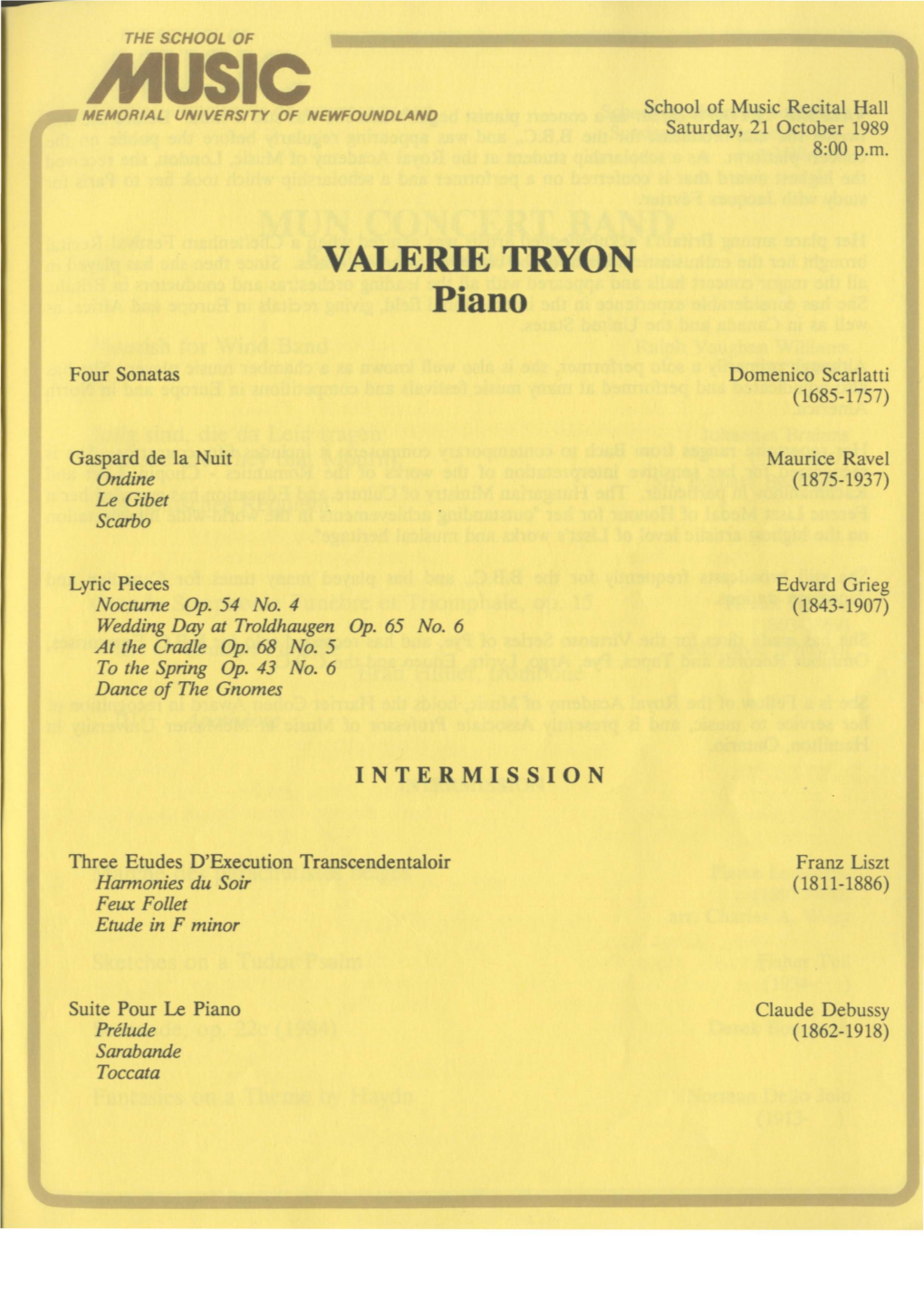 VALERIE TRYON Piano