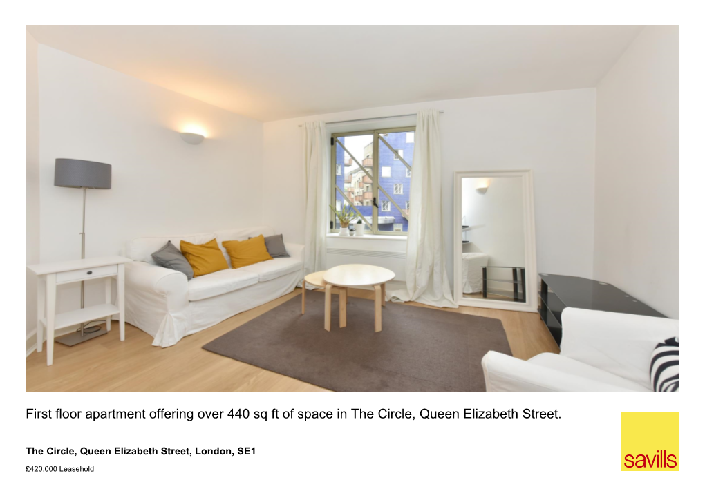 First Floor Apartment Offering Over 440 Sq Ft of Space in the Circle, Queen Elizabeth Street
