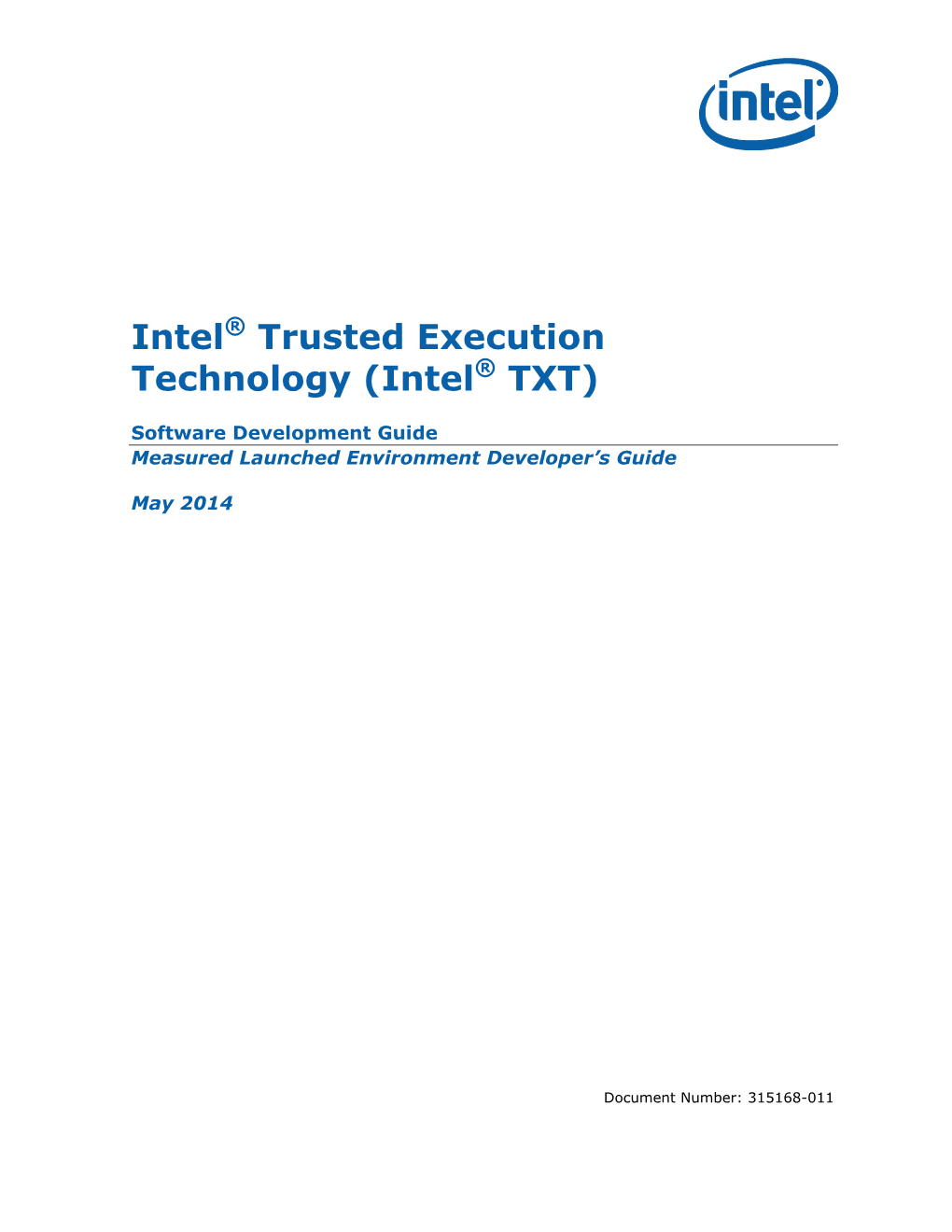 Intel® Trusted Execution Technology (Intel® TXT)