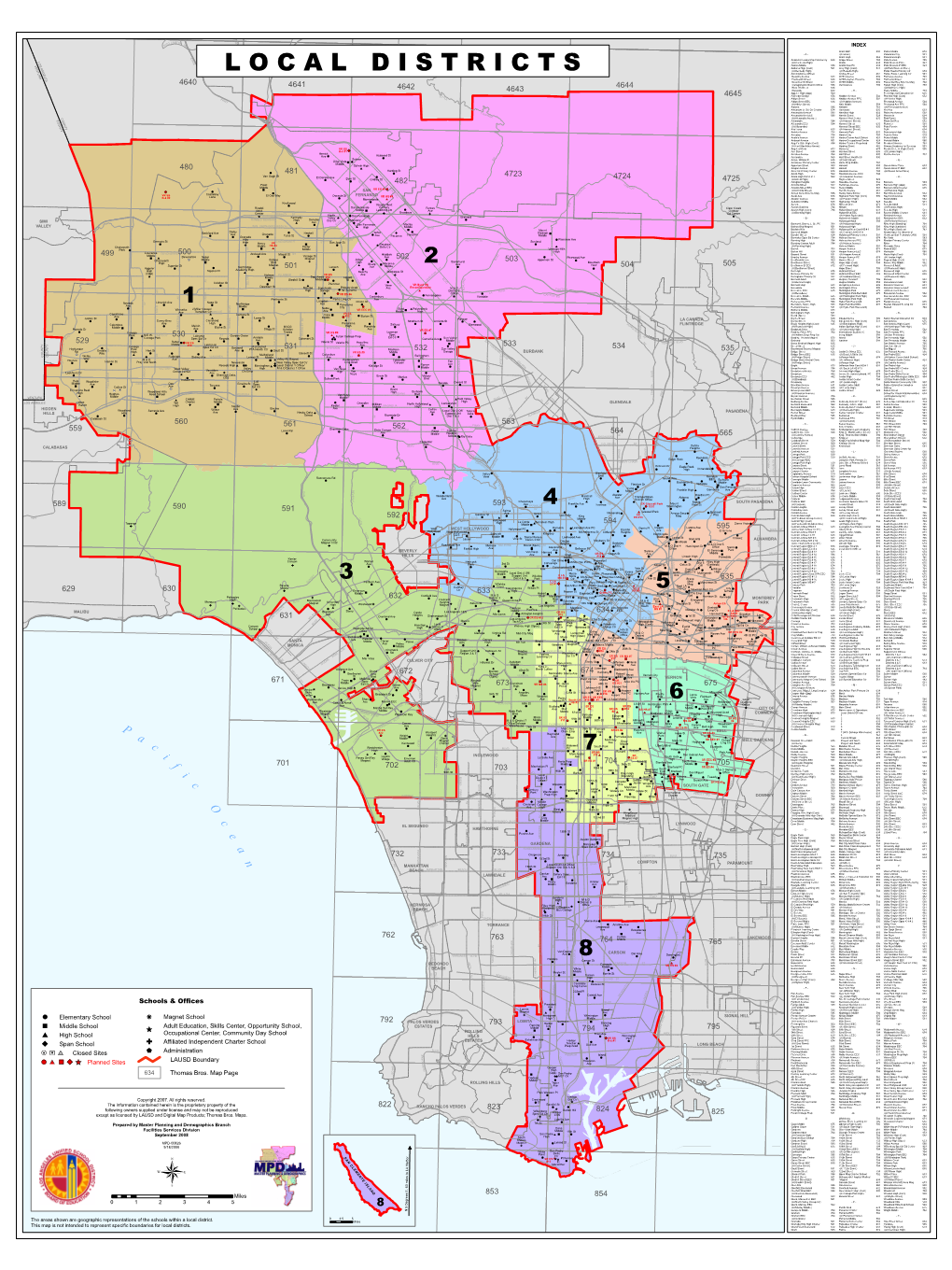 Map of LAUSD Schools