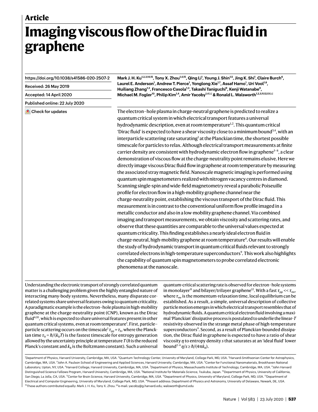 Imaging Viscous Flow of the Dirac Fluid in Graphene