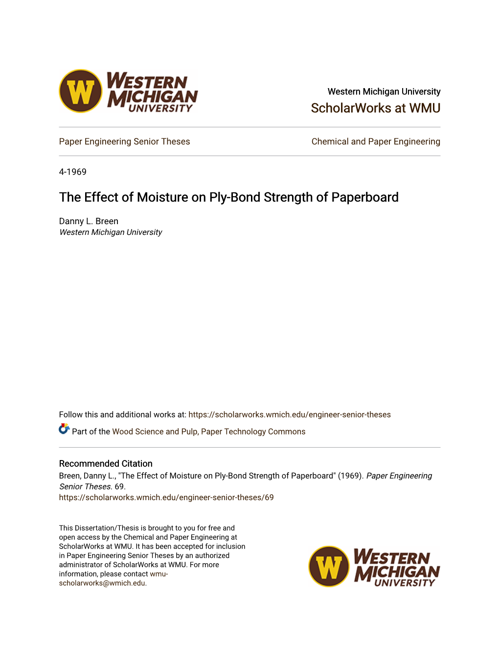 The Effect of Moisture on Ply-Bond Strength of Paperboard