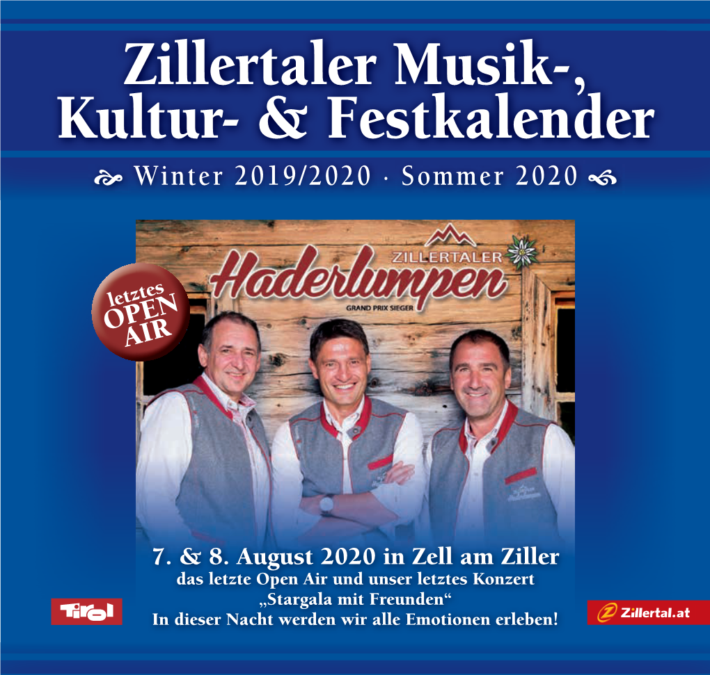 Zillertaler Musik-, Kultur- & Festkalender