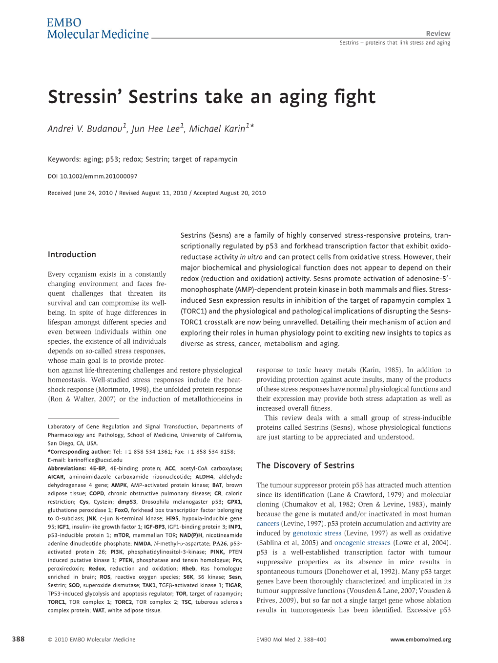 Stressin' Sestrins Take an Aging Fight