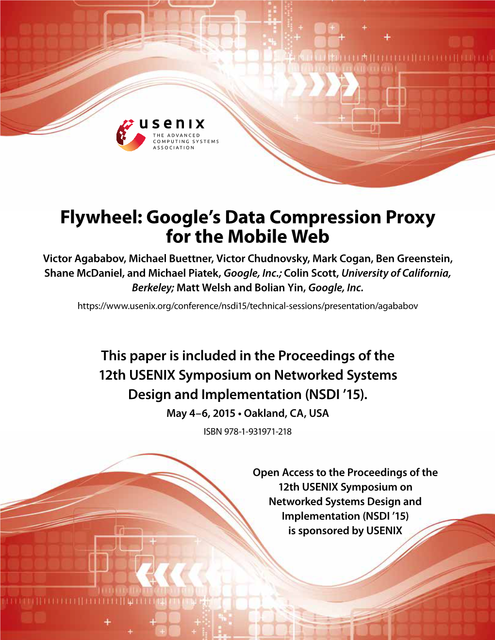 Flywheel: Google's Data Compression Proxy for the Mobile