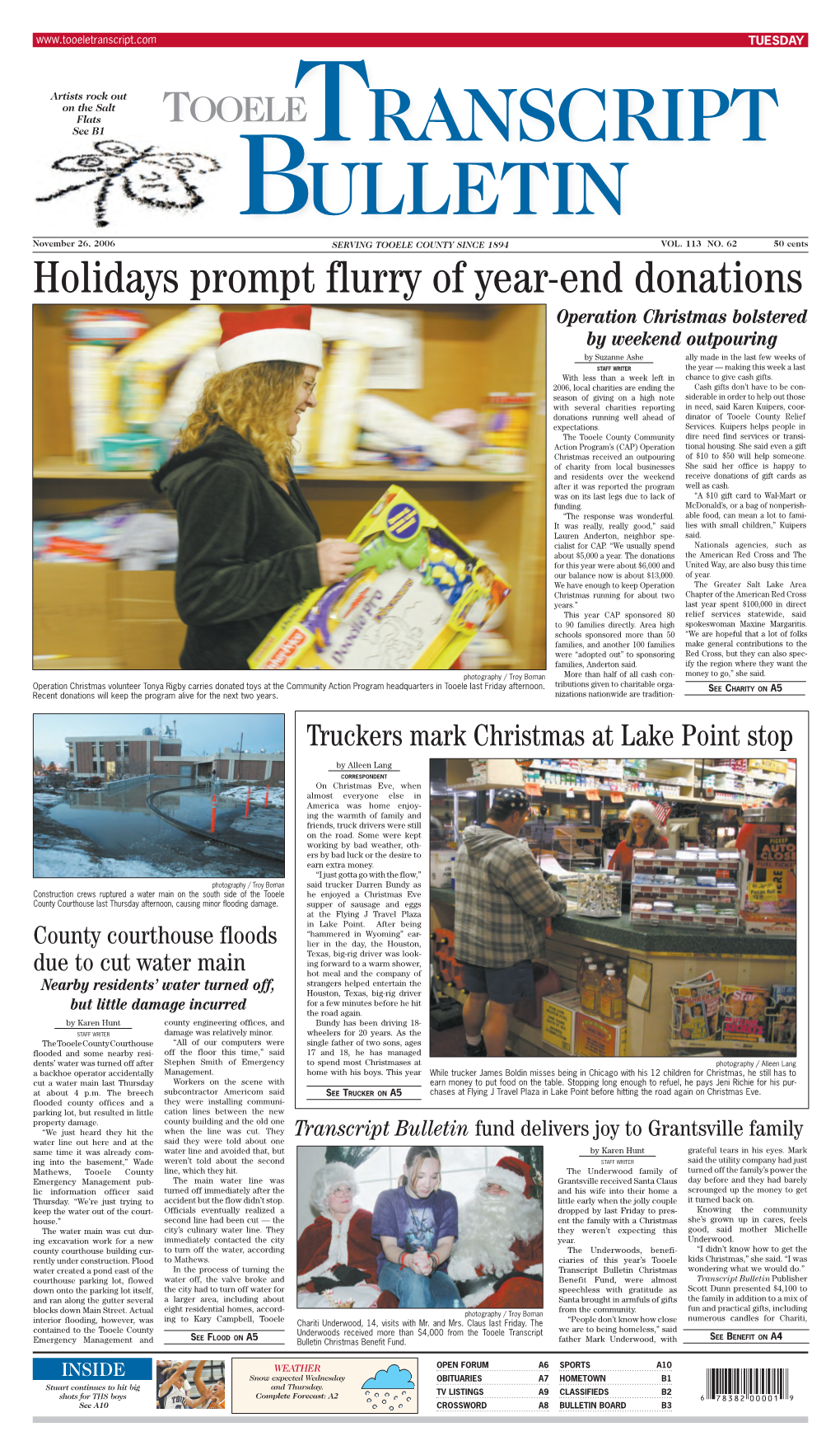 A1, A4, A5, A7 12-26-06 Front Page