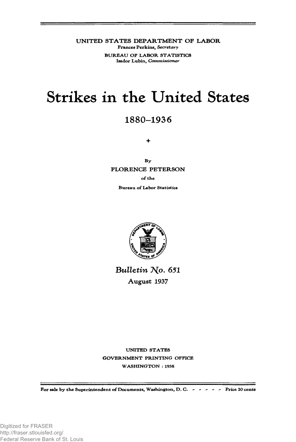 Strikes in the United States, 1880-1936