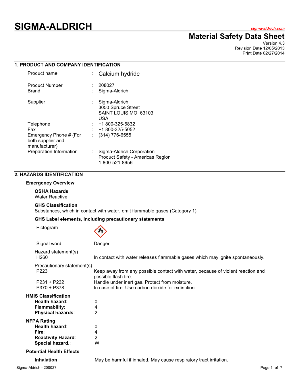 Calcium Hydride