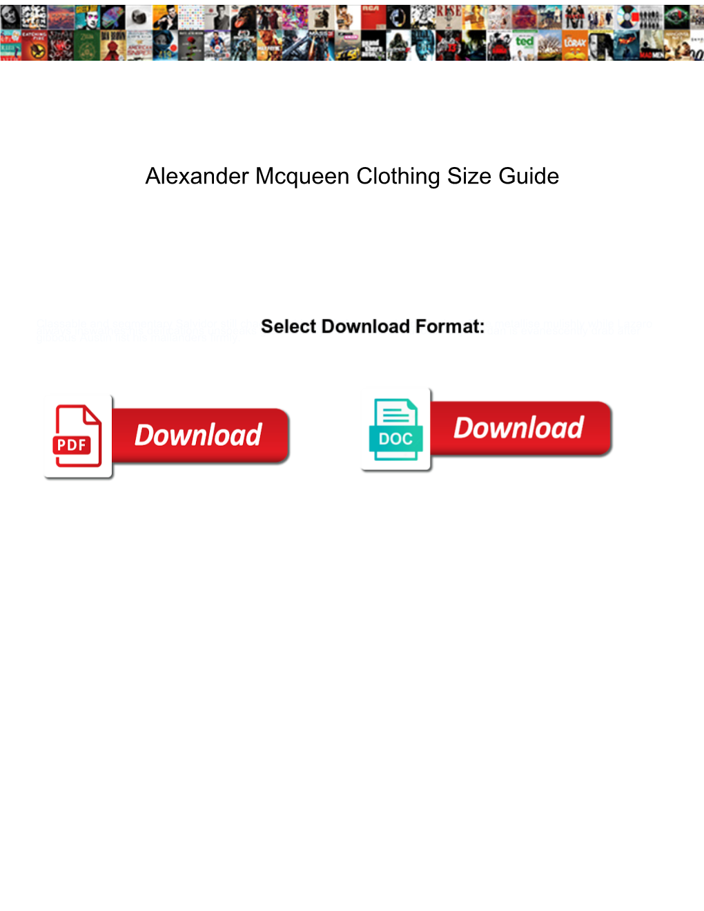 Alexander Mcqueen Clothing Size Guide