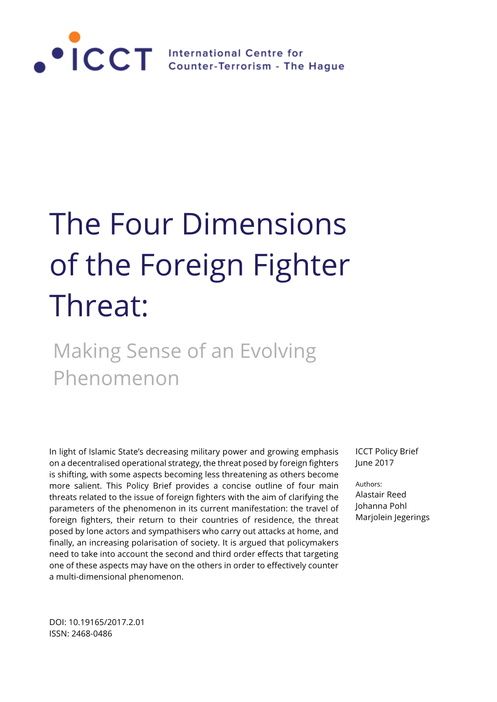 The Four Dimensions of the Foreign Fighter Threat