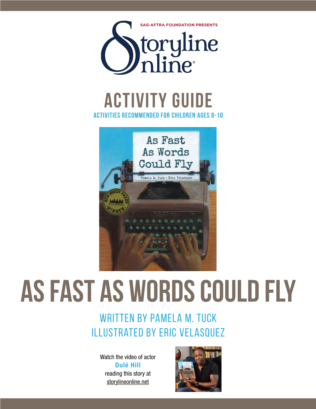 As Fast As Words Could Fly Written by Pamela M