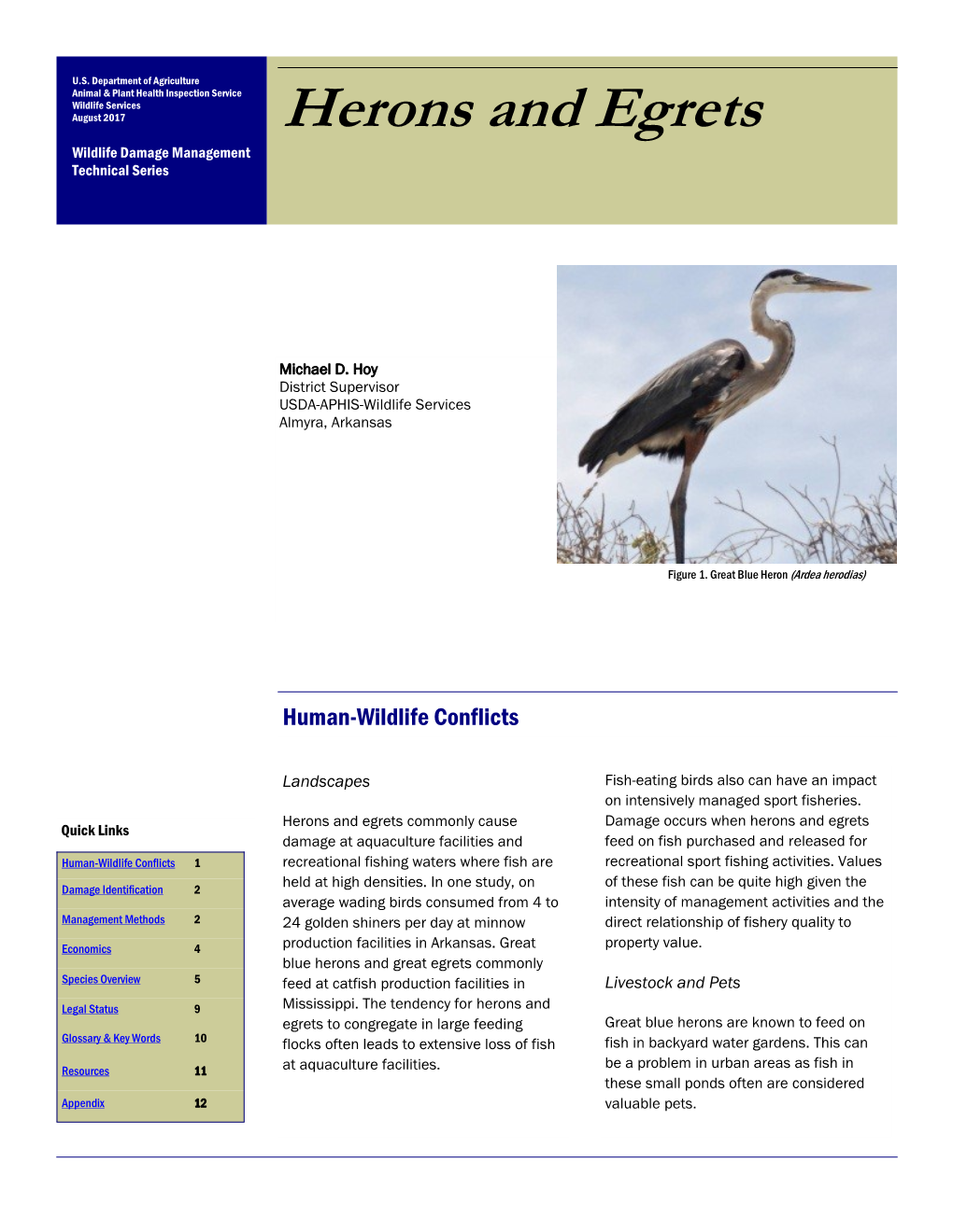 Herons and Egrets Wildlife Damage Management Technical Series