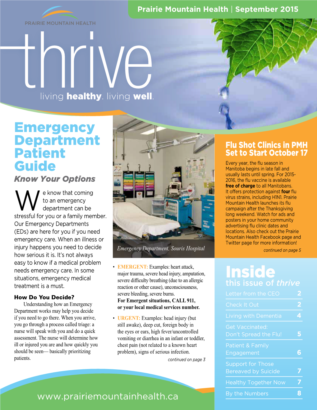 PMH Thrive Newsletter, September 2015