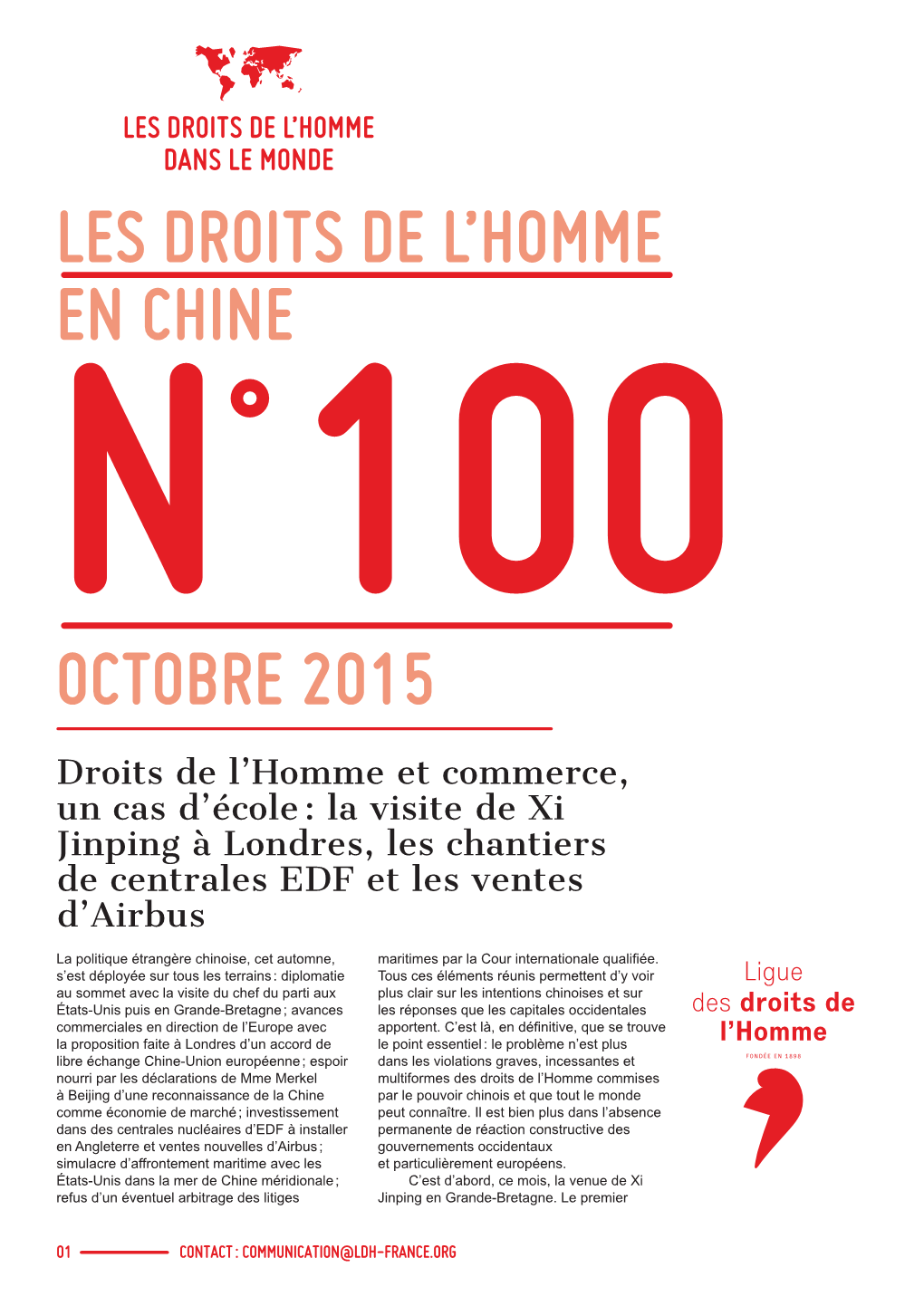 Les Droits De L'homme En Chine Octobre 2015