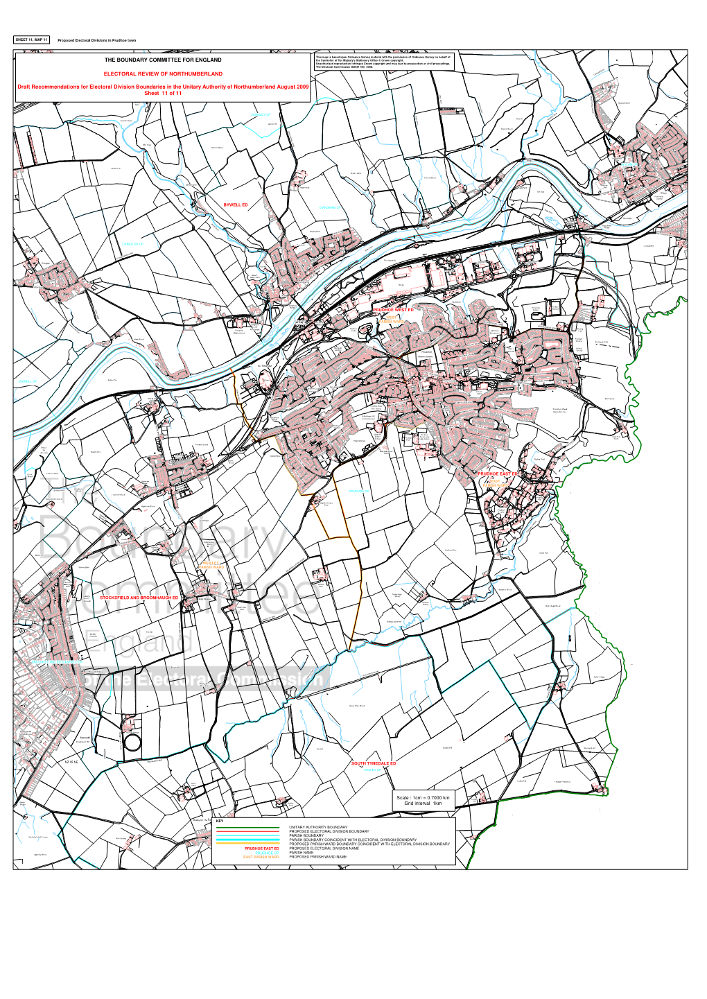 THE BOUNDARY COMMITTEE for ENGLAND ELECTORAL REVIEW of NORTHUMBERLAND Draft Recommendations for Electoral Division Boundaries In