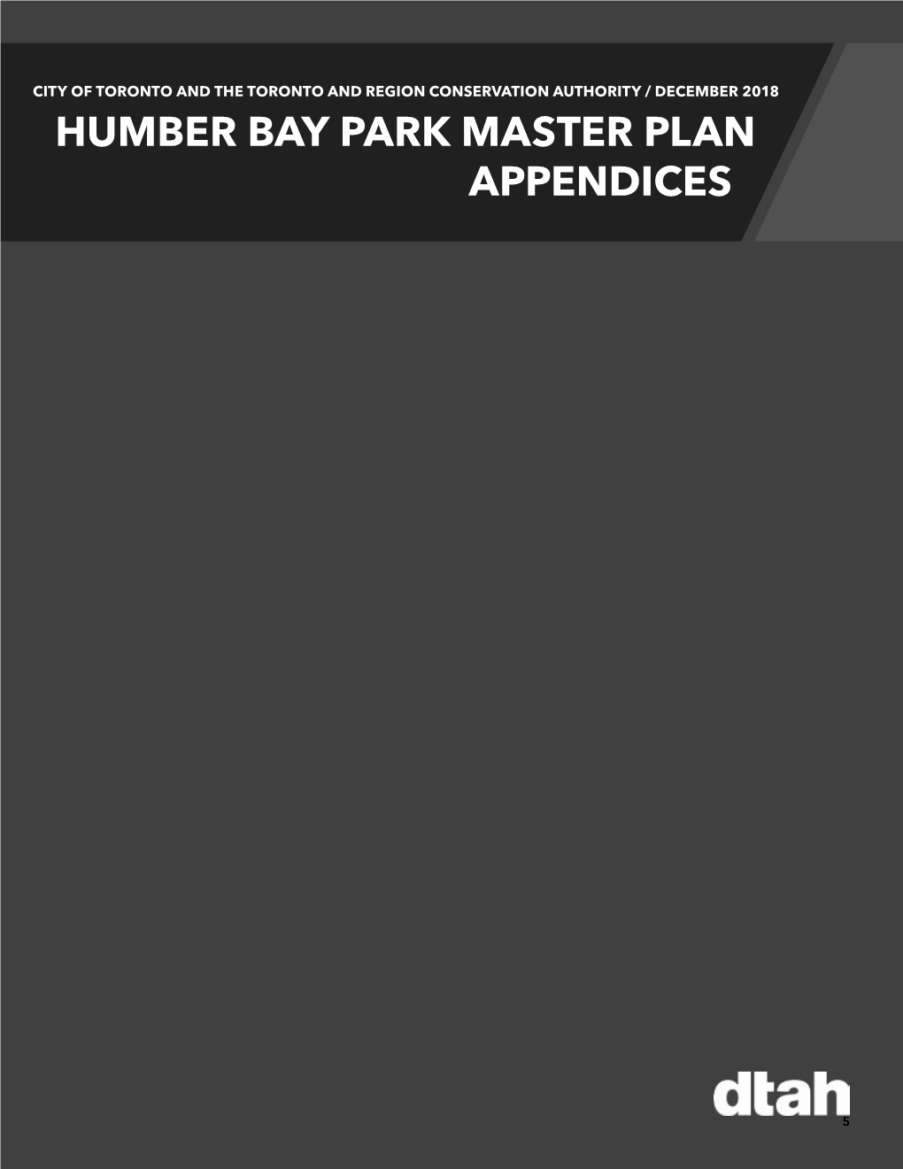 Humber Bay Park Master Plan Appendices