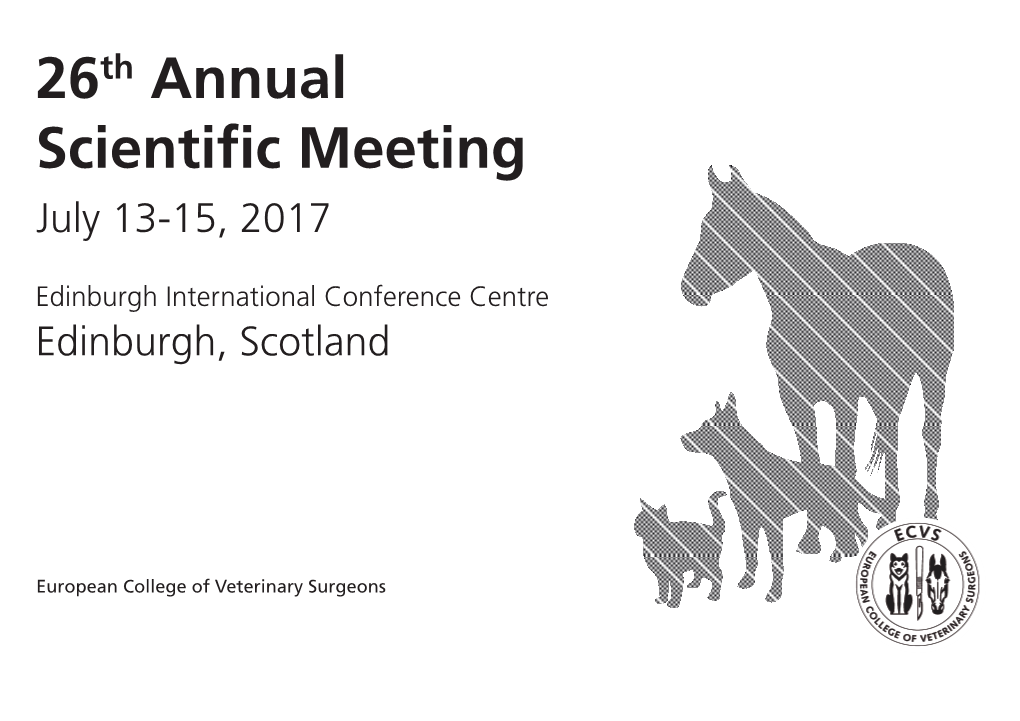 26Th Annual Scientific Meeting July 13-15, 2017