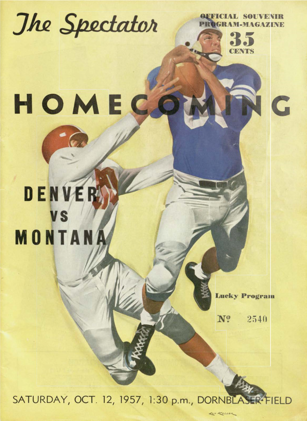 October 12, 1957 Game Day Grizzly Football Program