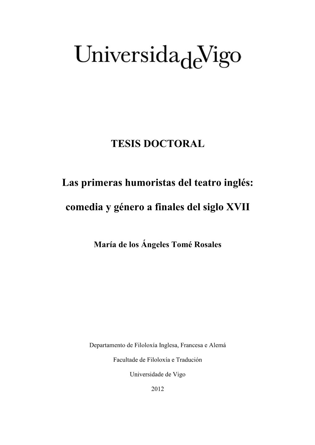 TESIS DOCTORAL Las Primeras Humoristas Del Teatro Inglés