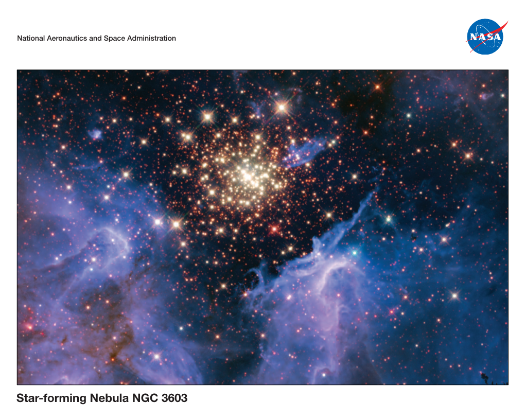 Star-Forming Nebula NGC 3603 Lithograph