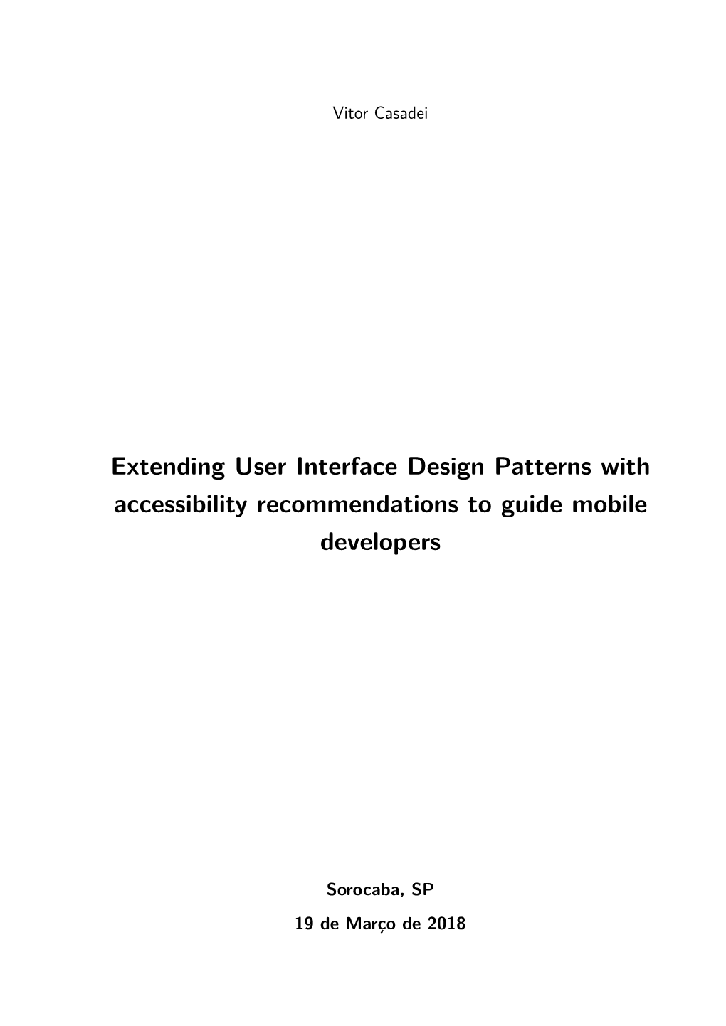 Extending User Interface Design Patterns with Accessibility Recommendations to Guide Mobile Developers