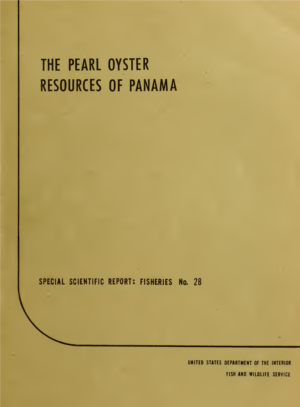 28. the Pearl-Oyster Resources of Panama