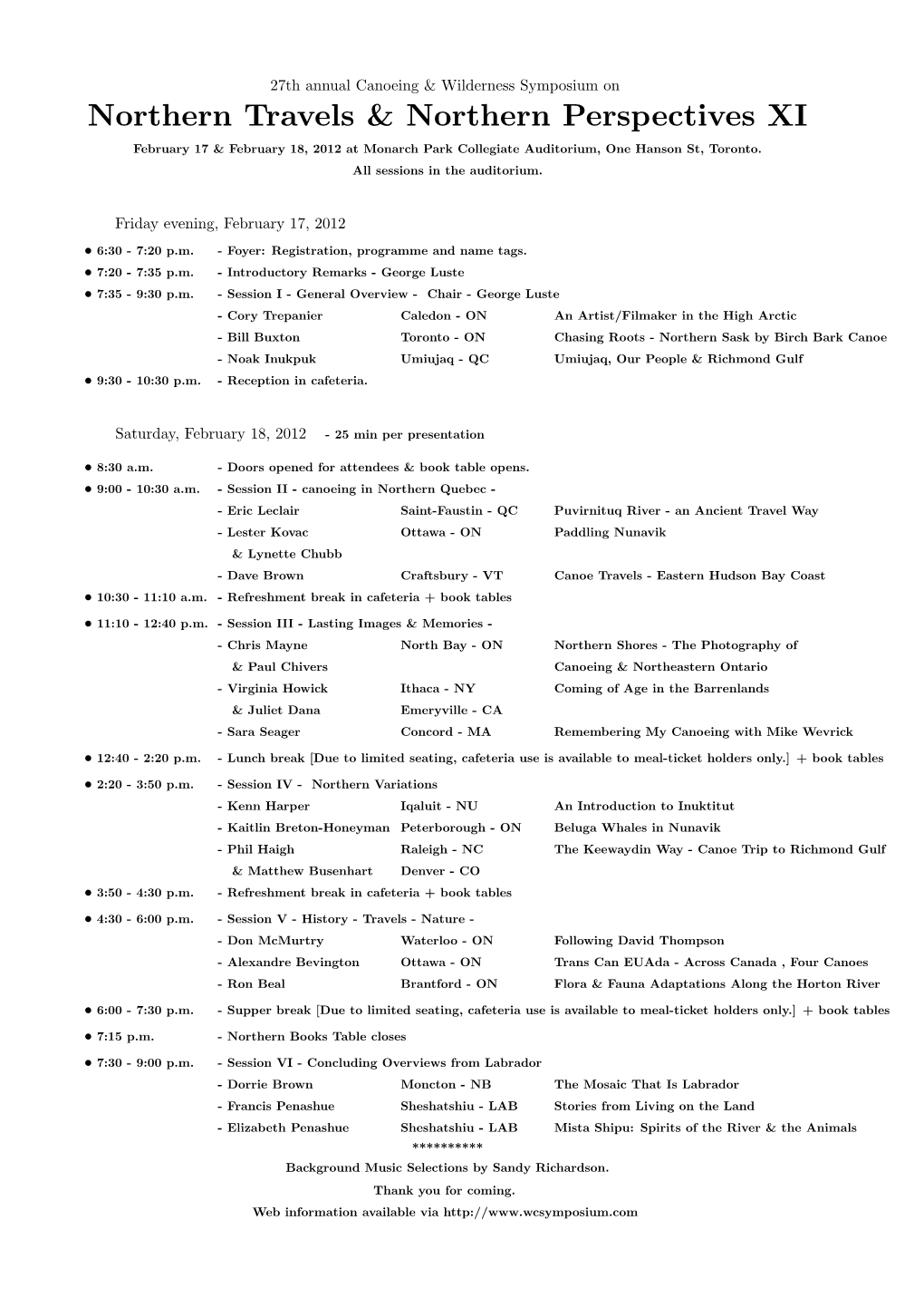 Northern Travels & Northern Perspectives XI