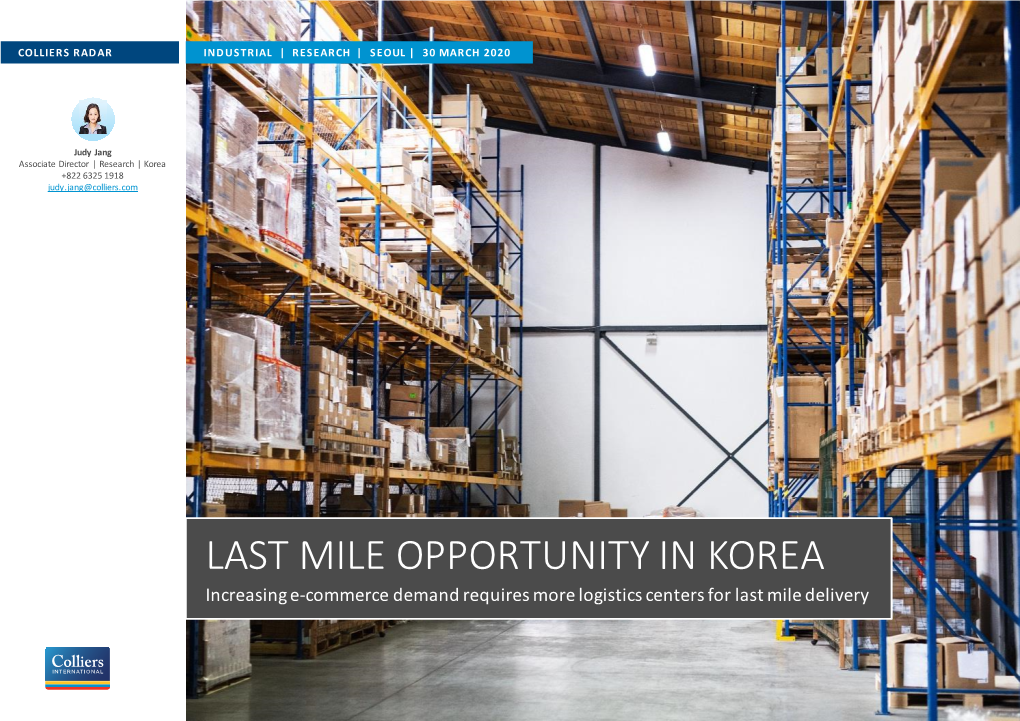 Last Mile Opportunity in Korea