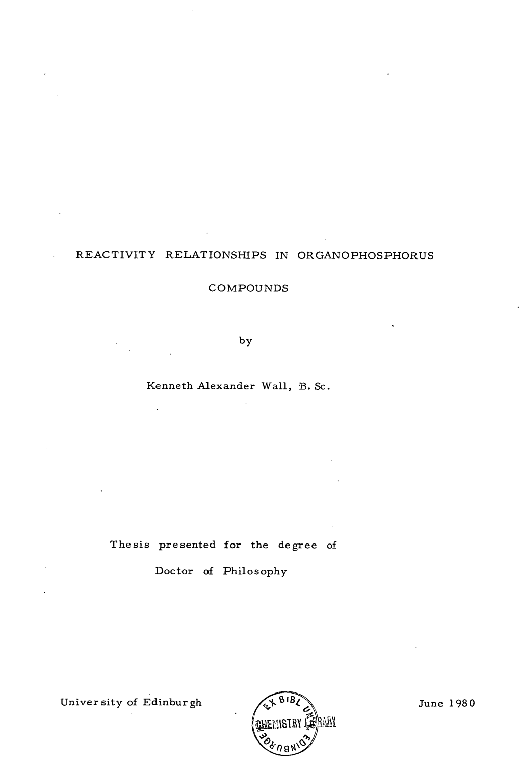 Reactivity Relationships in Organophosphorus