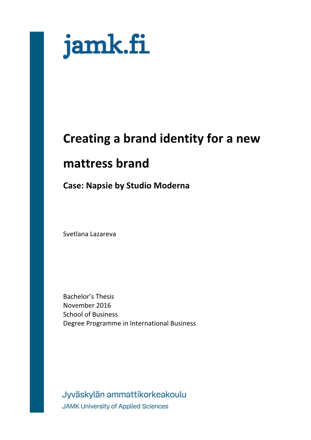 Creating a Brand Identity for a New Mattress Brand
