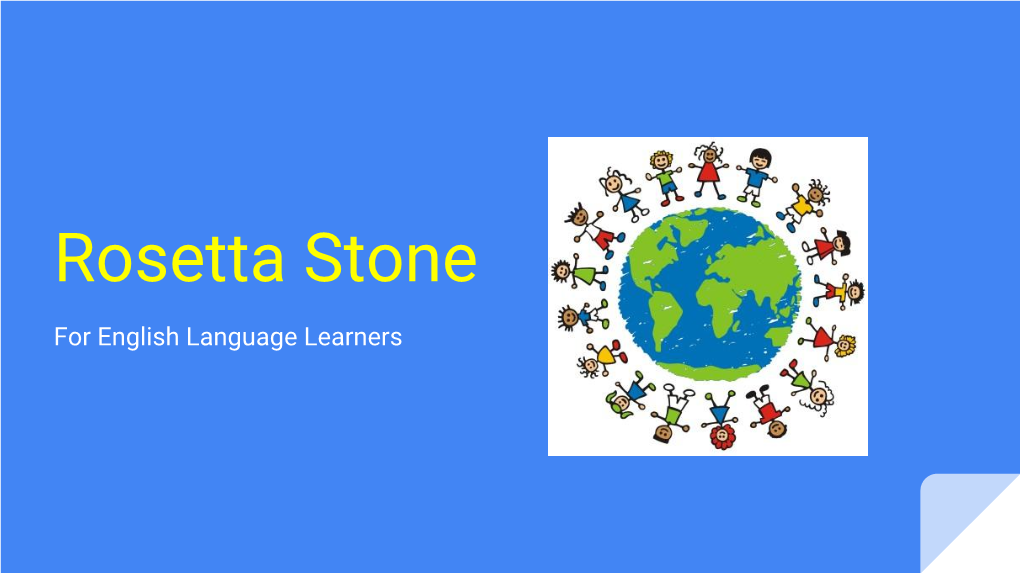 Rosetta Stone Instructions