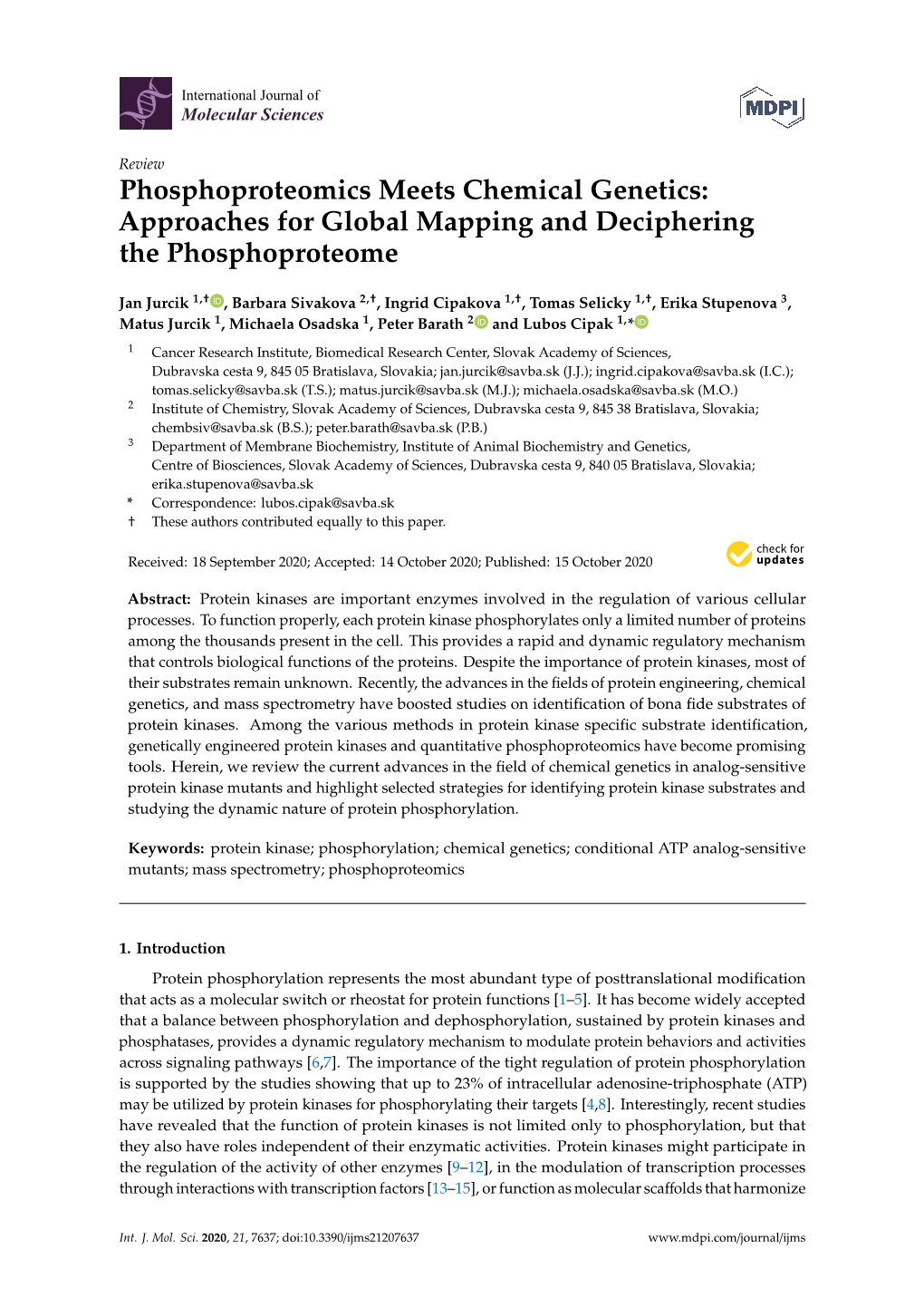 Phosphoproteomics Meets Chemical Genetics: Approaches for Global Mapping and Deciphering the Phosphoproteome