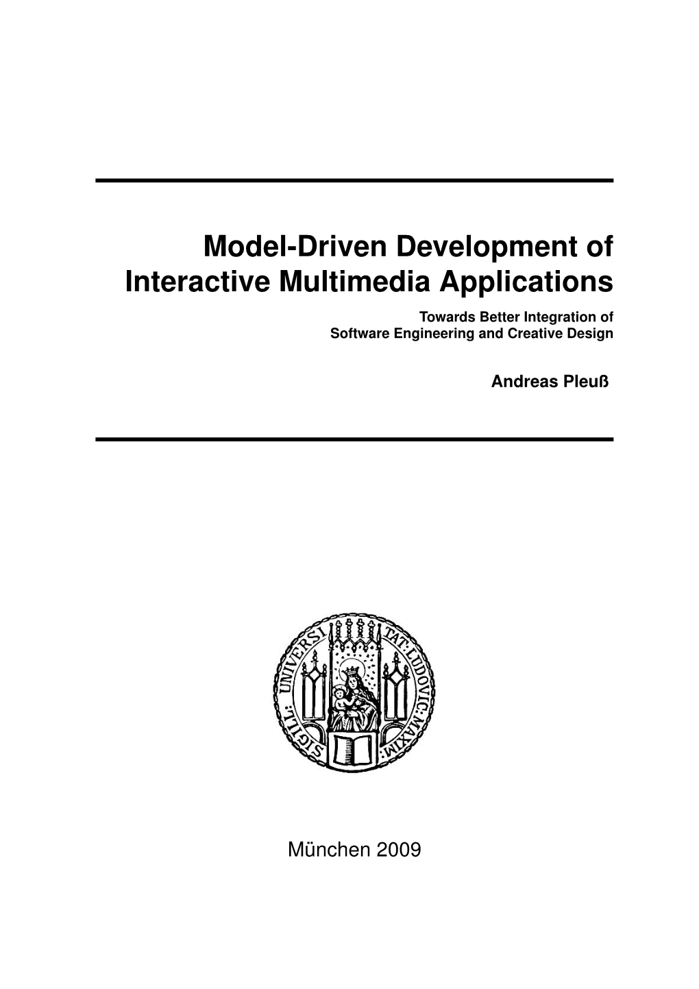 Model Driven Development of Interactive Multimedia Applications