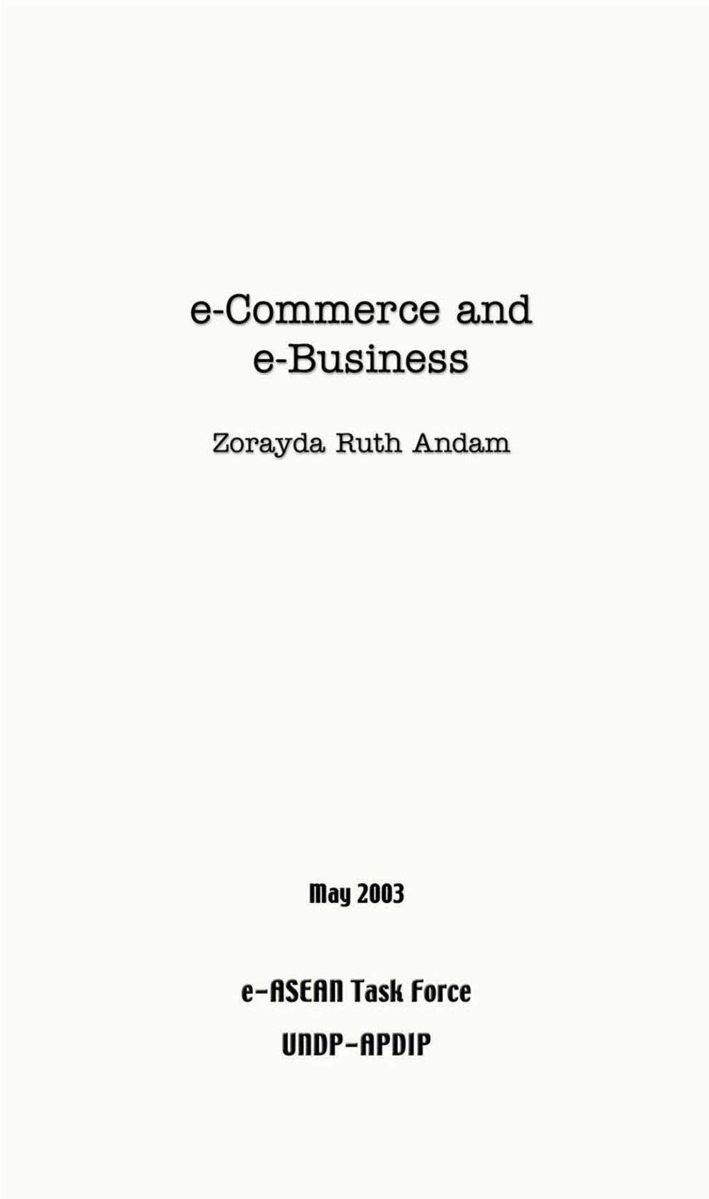 E-Commerce and E-Business