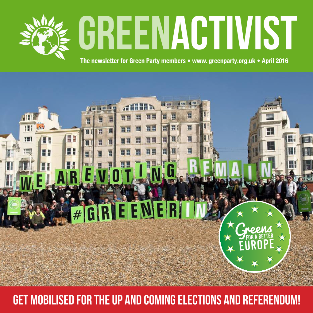 Get Mobilised for the up and Coming Elections and Referendum! GREEN ACTIVIST | April 2016 | Page 2
