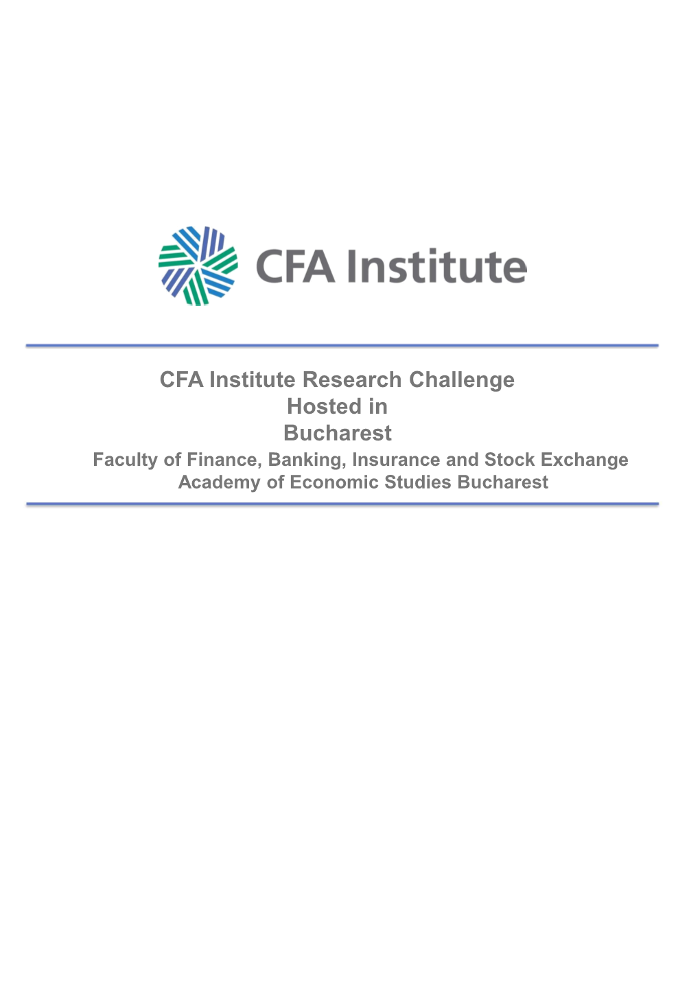 CFA Institute Research Challenge Hosted in Bucharest